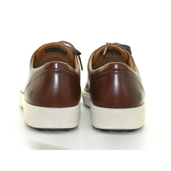 A8 NWOB ECCO Soft 7 Brown Leather Low Top Casual Sneaker Shoes Size 14-14.5 main image 7